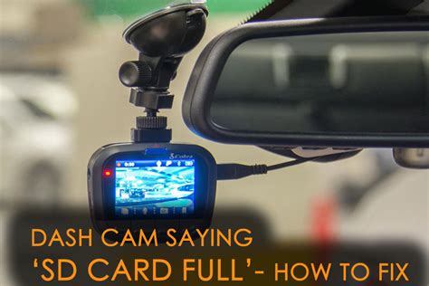 dash cam says sd card